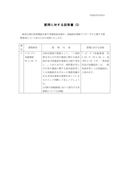 質問に対する回答書（2）