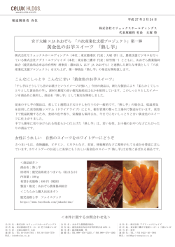 黄金色のお芋スイーツ 「熟し芋」 - 株式会社セリュックス ホールディングス