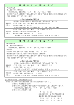 再交付・書替えに必要なもの