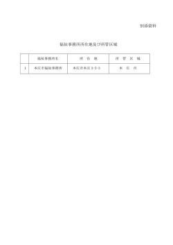 別添資料 福祉事務所所在地及び所管区域