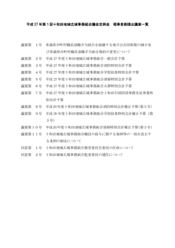 理事者側提出議案【PDF】