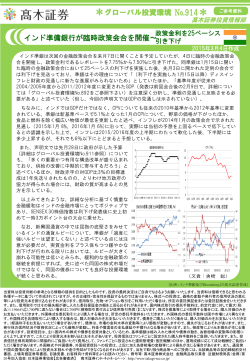 政策金利を25ベーシス引き下げ(2015/3/4作成)