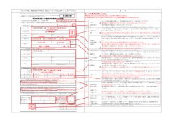 「第1の事業」補助金交付申請書（様式1－1）の記入例（1／3ページ目