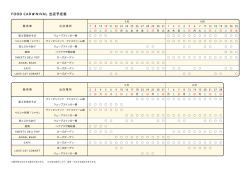 F。。D CAR*NーVAL 出店予定表