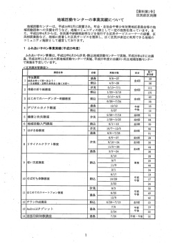 資料第1号 地域活動センターの事業実績について