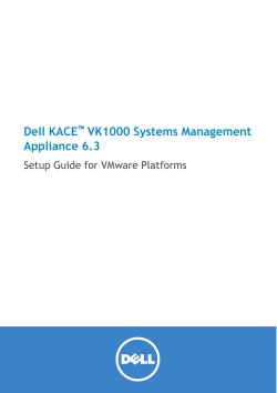 Dell KACE™ VK1000 Systems Management