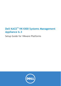 Dell KACE&trade; VK1000 Systems Management