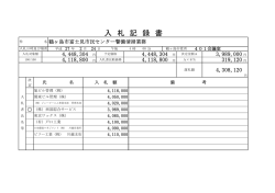 入 札 記 録 書