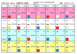 9月（Solar Moon 太陽の月：意図）