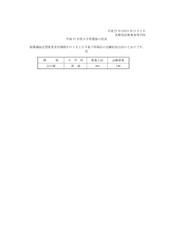 平成 27 年(2015 年)3 月 2 日 長野県長野東高等学校 平成 27 年度