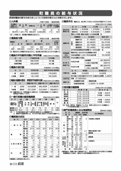 13ページ：タウントピックス（町職員の給与状況）.