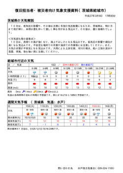 復旧担当者・被災者向け気象支援資料（茨城県結城市）