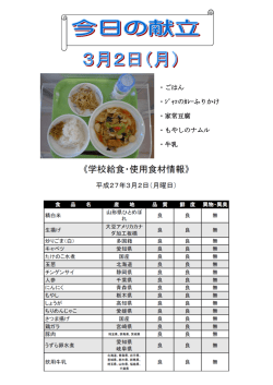 ・ごはん ・ｼﾞｬｺのｶﾚｰふりかけ ・家常豆腐 ・もやしのナムル ・牛乳