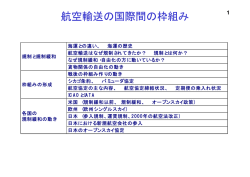 航空輸送の国際間の枠組み