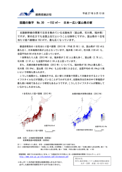 話題の数字 No.30 －152－ 日本一広い富山県の家