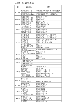 店舗一覧（駅別に表示）はこちら