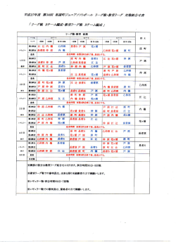 リーグ戦（前期）組み合わせ