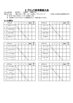 E ブロック春季親睦大会