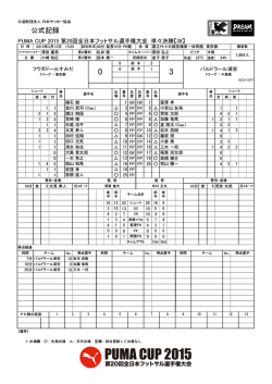 公式記録 - 日本サッカー協会
