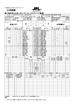 公式記録 - 日本フットボールリーグ