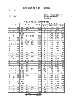 販 売 価 格 報 告 書 （一般市況）;pdf