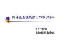 内部監査機能強化の取り組み [PDF 1166KB]