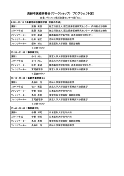 ワークショップ - 第57回日本老年医学会学術集会