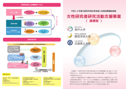 女性研究者研究活動支援事業 - 兵庫県立大学 University of Hyogo