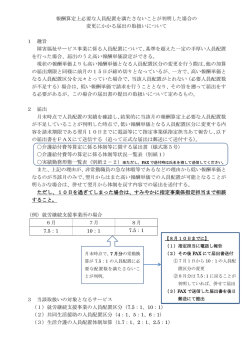 報酬算定上必要な人員配置を満たさないことが判明した場合の 変更に