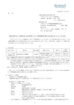 （金利決定）及び金利スワップ契約締結に関するお知らせ
