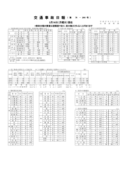 交通事故日報 - 千葉県警察;pdf