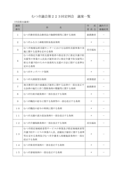 議案 - むつ市