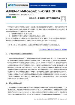 記事全文（PDF） - NPO法人 国際環境経済研究所｜International