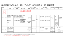 2015年TOYATA SLカートミーティング NATURAシリーズ 車両規定