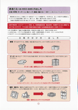 （古紙・使用済小型家電）の出し方