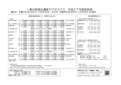 一乗谷朝倉氏遺跡アクセスバス 平成27年度時刻表