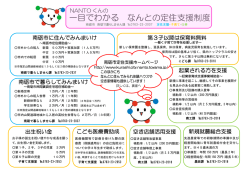一目でわかる なんとの定住支援制度