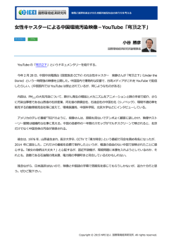 記事全文（PDF） - NPO法人 国際環境経済研究所｜International