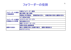 フォワーダーの役割