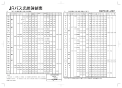 JRバス光線時刻表