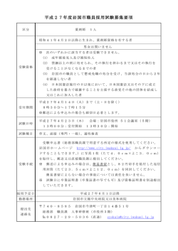 募集要項（薬剤師）(PDF文書)