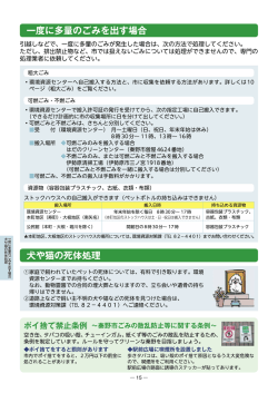 一度に多量のごみを出す場合