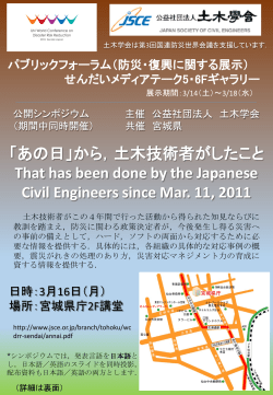 That has been done by the Japanese Civil Engineers since Mar. 11