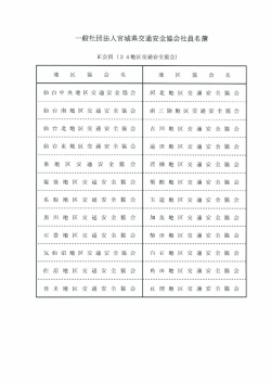 一般社団法人宮城県交通安全協会社員名簿