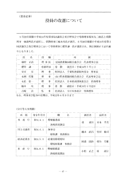 役員改選について