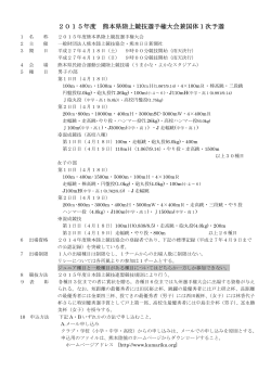 2015年度 熊本県陸上競技選手権大会兼国体