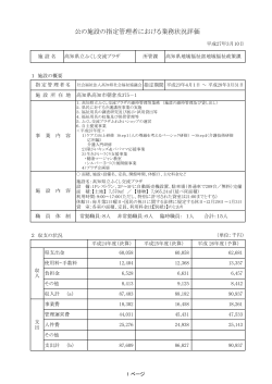 公の施設の指定管理者における業務状況評価