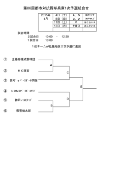 第86回都市対抗野球兵庫1次予選組合せ