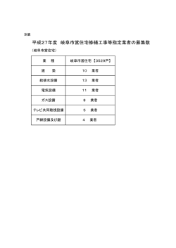 募集要領別表