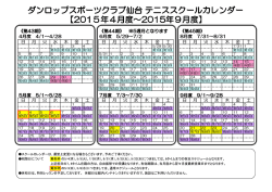 【2015年4月度～2015年9月度】 ダンロップスポーツクラブ仙台